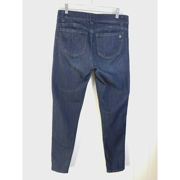 Democracy AB Technology Jeans Size 10 Mid Rise Skinny Stretch Dark Wash Blue - Picture 2 of 10